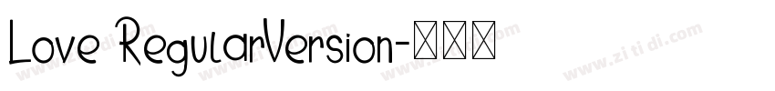 Love RegularVersion字体转换